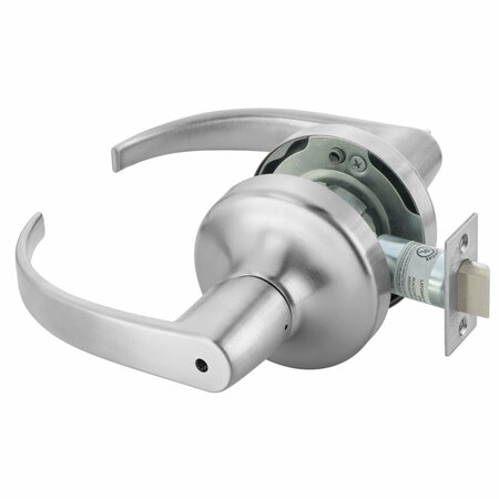 YALE COMMERCIAL Privacy Pacific Beach Lever Grade 1 Cylindrical Lock, 693 Latch, and 497-114 Strike US26D 626 PB4702LN626